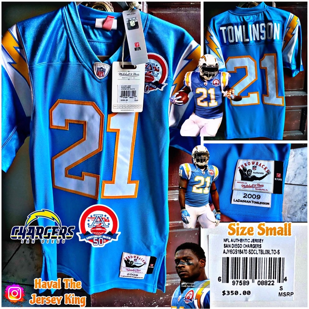 LaDainian Tomlinson San Diego Chargers 2009 Authentic Throwback Blue Jersey S ⚡️